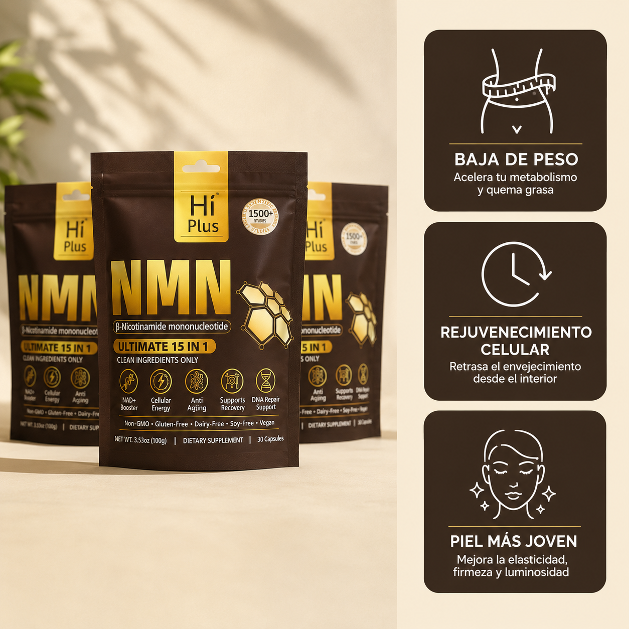NMN 90 CAPSULAS - Baja de peso. Rejuvenece tu apariencia.