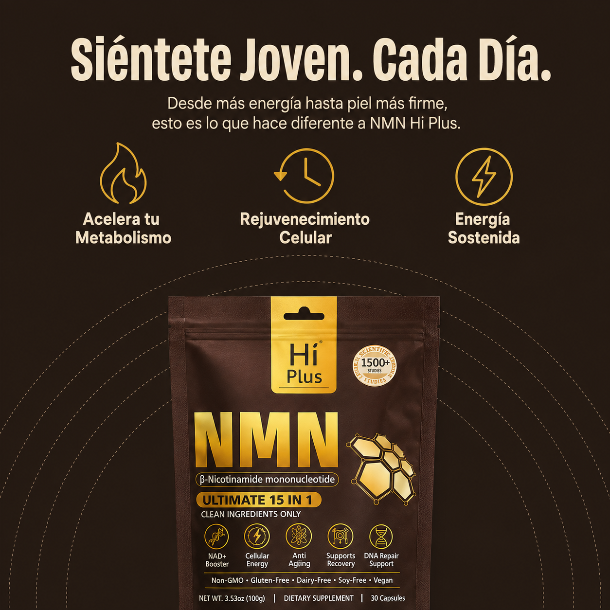 NMN 90 CAPSULAS - Baja de peso. Rejuvenece tu apariencia.