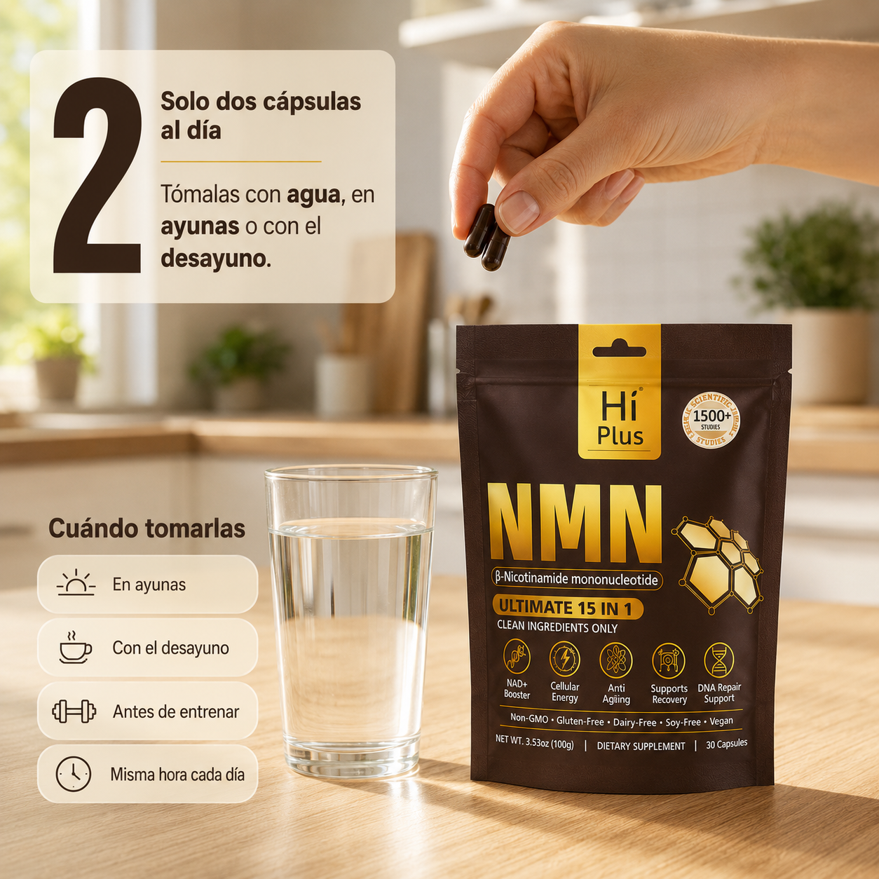 NMN 90 CAPSULAS - Baja de peso. Rejuvenece tu apariencia.