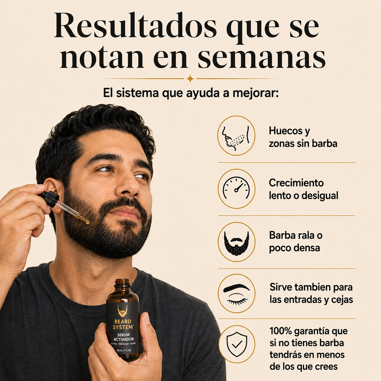 Barba con huecos, rala o dispareja: el sistema que la vuelve más llena y poblada