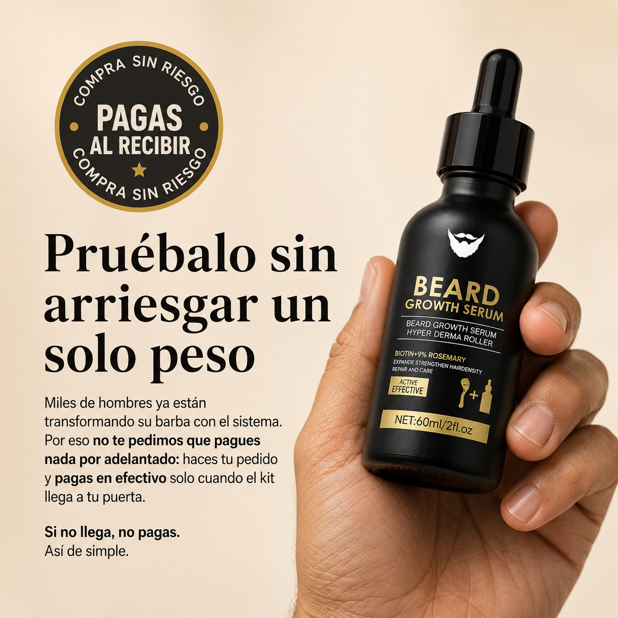 Barba con huecos, rala o dispareja: el sistema que la vuelve más llena y poblada