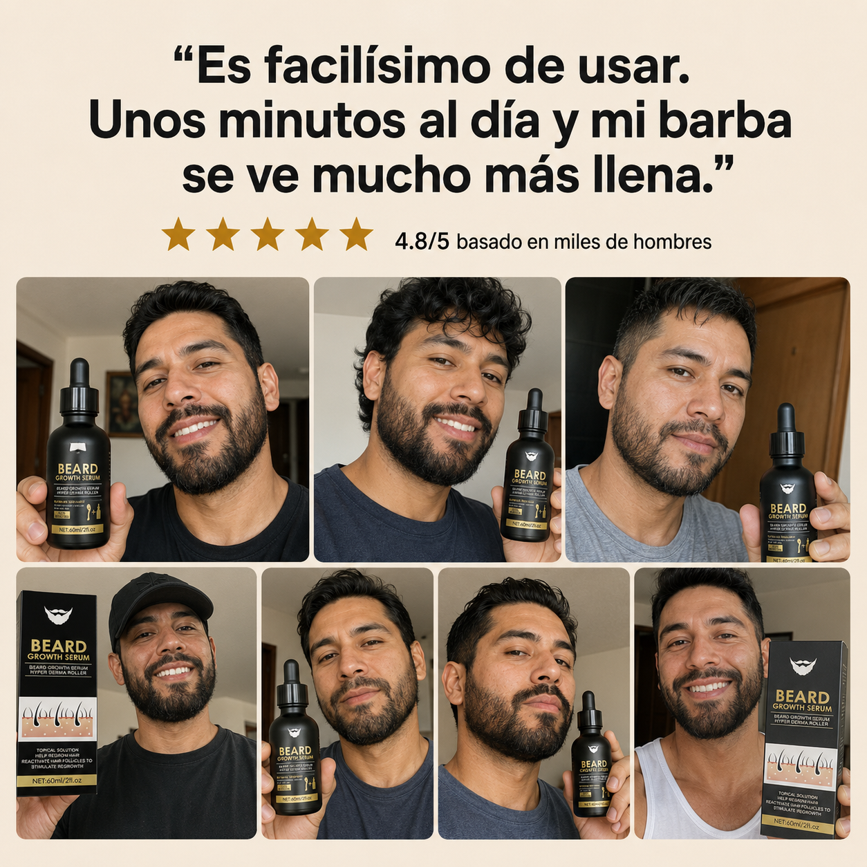 Barba con huecos, rala o dispareja: el sistema que la vuelve más llena y poblada