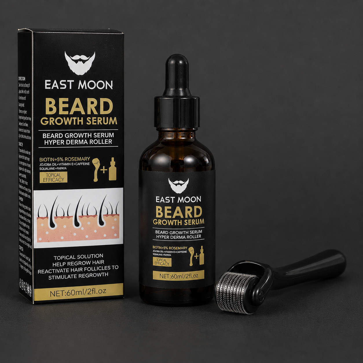 Kit Barba Completa — Sérum + Derma Roller